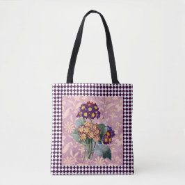  Harlequin Garden Flower Panel Tote Bag