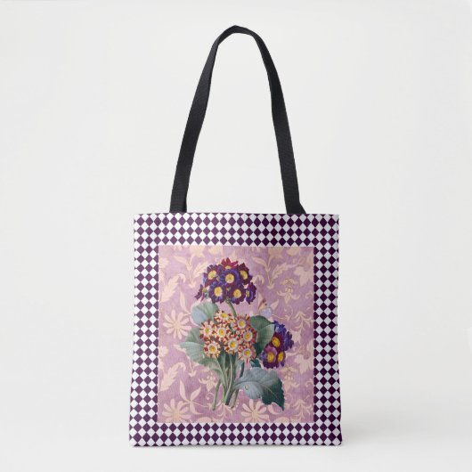  Harlequin Garden Flower Panel Tote Bag (Voorkant)