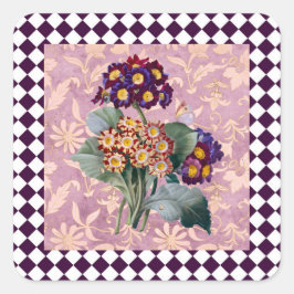  Harlequin Garden Flower Panel Vierkante Sticker
