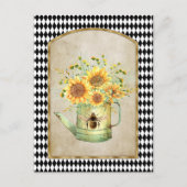  Harlequin Garden Sunflower Briefkaart (Voorkant)