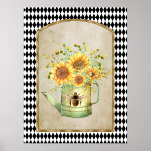  Harlequin Garden Sunflower Poster