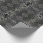  Harlequin geïnspireerd zilver grijs patroon Cadeaupapier (Hoek)