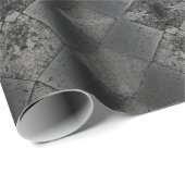  Harlequin geïnspireerd zilver grijs patroon Cadeaupapier (Rol Hoek)