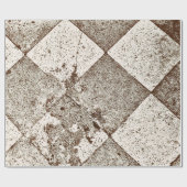 Harlequin Geïnspireerde oude Sepia textuur Cadeaupapier (Vlak)