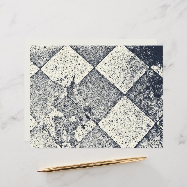  Harlequin geïnspireerde zwarte en witte textuur (Voorkant / Achterkant in situ)