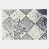 Harlequin geïnspireerde zwarte en witte textuur Inpakpapier Vel (Voorkant 2)