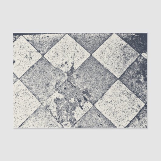 Harlequin geïnspireerde zwarte en witte textuur Tissuepapier (Voorkant)