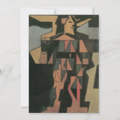 Harlequin, gemaakt door Juan Gris,  Cubistische ku (Voorkant)