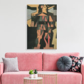 Harlequin, gemaakt door Juan Gris,  Cubistische ku Canvas Afdruk (Insitu (Woonkamer))