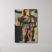 Harlequin, gemaakt door Juan Gris,  Cubistische ku Canvas Afdruk (Voorkant)