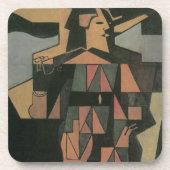 Harlequin, gemaakt door Juan Gris,  Cubistische ku Drankjes Onderzetter (Voorkant)