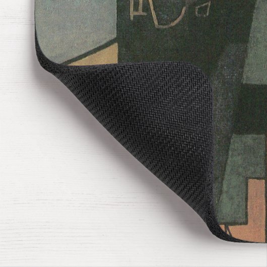 Harlequin, gemaakt door Juan Gris,  Cubistische ku Muismat (Hoek)