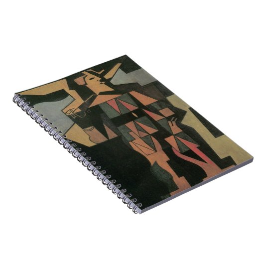 Harlequin, gemaakt door Juan Gris,  Cubistische ku Notitieboek (Rechterzijde)