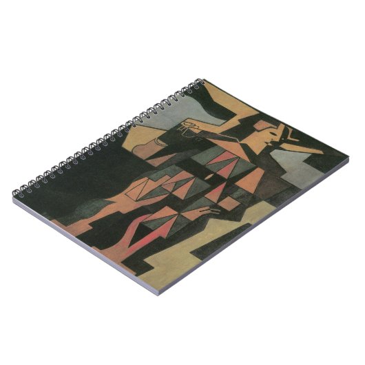 Harlequin, gemaakt door Juan Gris, Cubistische ku Notitieboek (Linkerzijde)