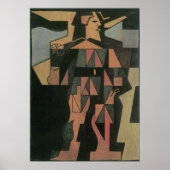 Harlequin, gemaakt door Juan Gris,  Cubistische ku Poster (Voorkant)