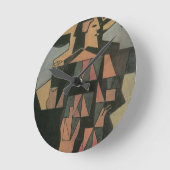 Harlequin, gemaakt door Juan Gris,  Cubistische ku Ronde Klok (Hoek)