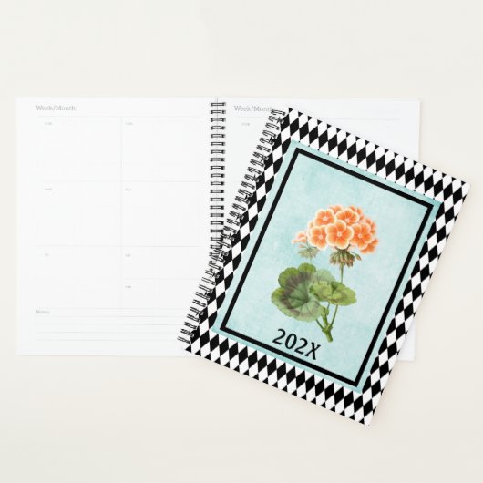 Harlequin geplateerd Geranium botanische tuin Planner (Display)