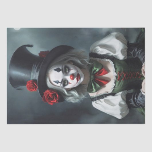 Harlequin Girl Decoupage Tissuepapier (Voorkant)