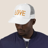 Harlequin Gold LOVE Trucker Pet (In situ)