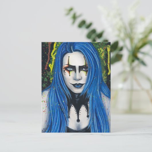 Harlequin Gothic Colorful Briefkaart (Staand voorkant)