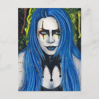 Harlequin Gothic Colorful Briefkaart