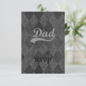 Harlequin Gray Shades Dad RSVP Kaartje (Staand voorkant)