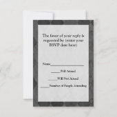 Harlequin Gray Shades Dad RSVP Kaartje (Achterkant)