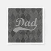 Harlequin Gray Shades Dad Vaderdag Servetten (Voorkant)