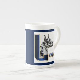 Harlequin Great Dane Art Gifts Porselein Kop