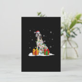 Harlequin Great Dane Christmas Tree Lights Xmas Pa Kaart (Staand voorkant)