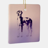 Harlequin Great Dane Keramisch Ornament (Rechts)