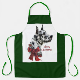 Harlequin Great Dane-kerstcadeaus Schort