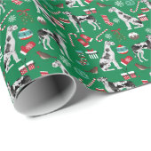Harlequin Great Dane Kerstdog Cadeaupapier (Rol Hoek)