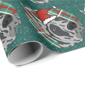 Harlequin Great Dane Kerstmis Cadeaupapier (Rol Hoek)