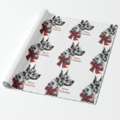 Harlequin Great Dane Kerstmis Cadeaupapier (Uitgerold)