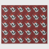 Harlequin Great Dane Kerstmis Cadeaupapier (Vlak)