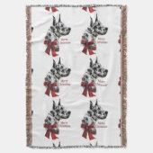 Harlequin Great Dane Kerstmis Deken (Voorkant Verticaal)