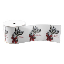 Harlequin Great Dane Kerstmis Grosgrain Lint