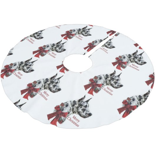 Harlequin Great Dane Kerstmis Kerstboom Rok (Gekanteld)