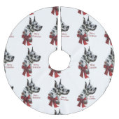Harlequin Great Dane Kerstmis Kerstboom Rok (Voorkant)