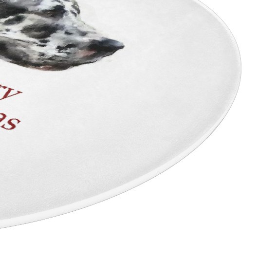 Harlequin Great Dane Kerstmis Snijplank (Hoek)