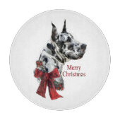 Harlequin Great Dane Kerstmis Snijplank (Voorkant)