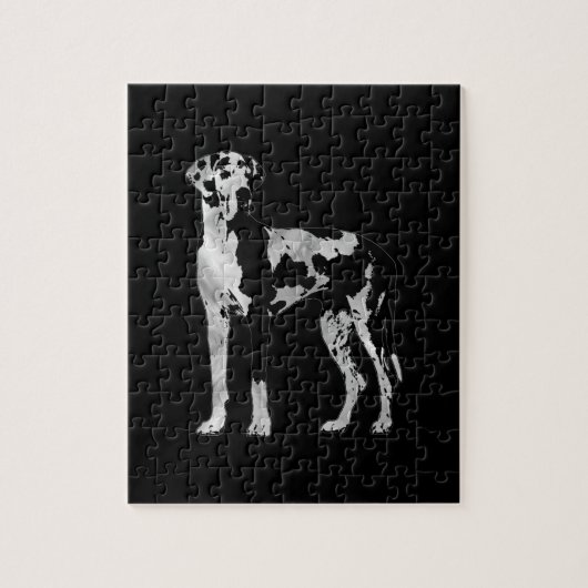 Harlequin Great Dane-pearl en Silver Legpuzzel (Verticaal)