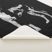 Harlequin Great Dane-pearl en Silver Sherpa Deken (3/4)