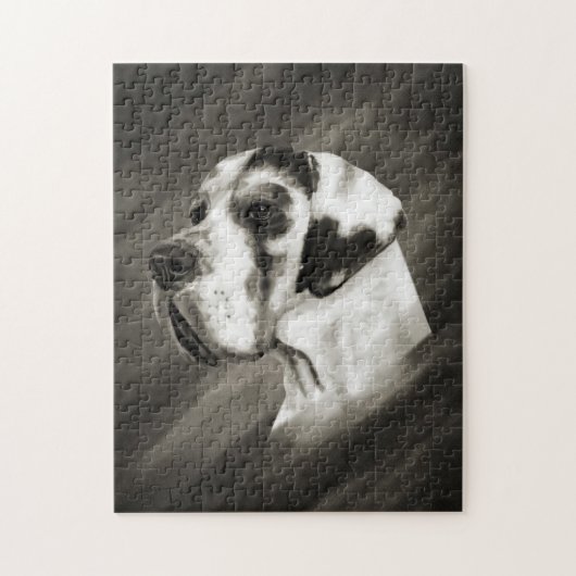 Harlequin Great Dane Portret Legpuzzel (Verticaal)