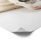 Harlequin Great Dane puppy slaapt op moeders Poster (Hoek)