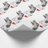 Harlequin Great Dane Santa Hat Wrapping Paper Cadeaupapier (Hoek)