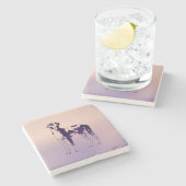 Harlequin Great Dane Stenen Onderzetter (Zijkant)