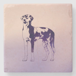 Harlequin Great Dane Stenen Onderzetter