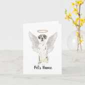 Harlequin Great Dane Sympathy Memorial Kaart (Gele Bloem)